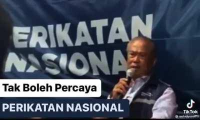 Kita take boleh percaya lagi sekali perikatan nasional, straight out of his own mouth.