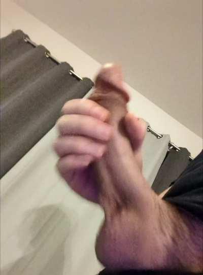 So horny in the middle of the night, had to stroke my thick cock