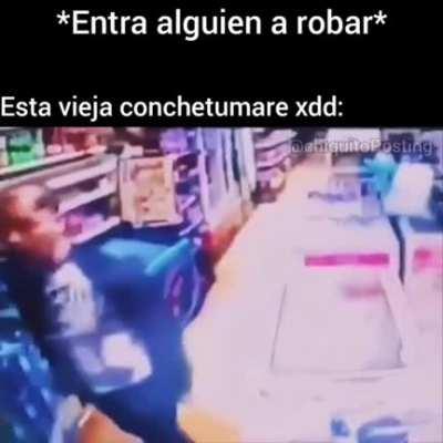 Esa vieja si le sabe