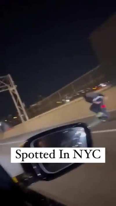 Bruh doing 45 on a unicycle headed to The Bronx is crazy 😂