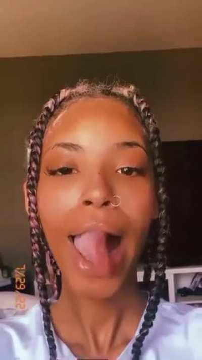 just a simply gorgeous long tongue