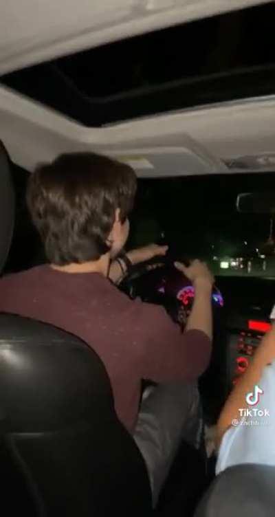 Jerry in the drivers seat