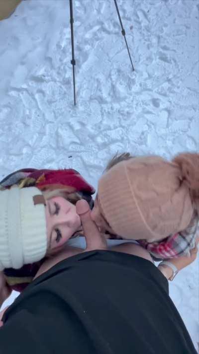 We love sharing a cock :)