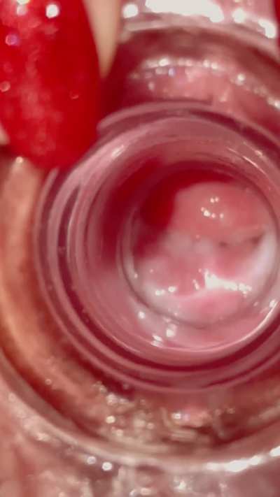 First attempt trying to view my cervix. Need a bigger plug.