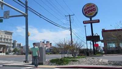 I walk to Burger King