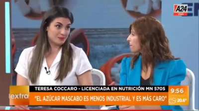 Nutricionista hablaba sobre reemplazos de la azucar en vivo y de repente se desmaya
