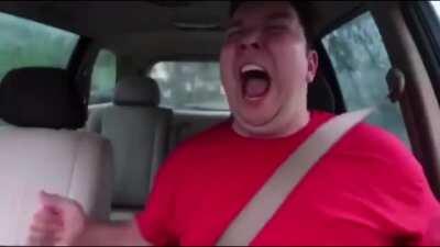 Twitter users when they go outside and witness car accident but there was no trigger warning for it.