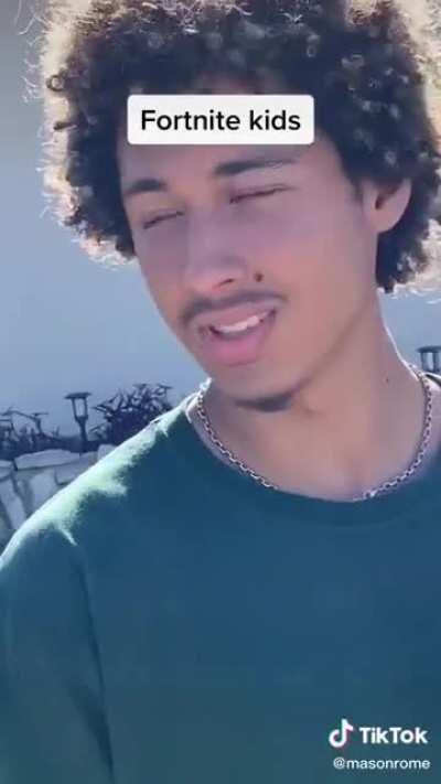 For*nite has corrupted this child so that he thinks all black people look the same!! Sickening!!!