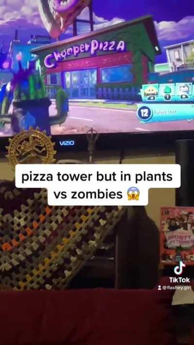 Pizza tower in plantsvszombies