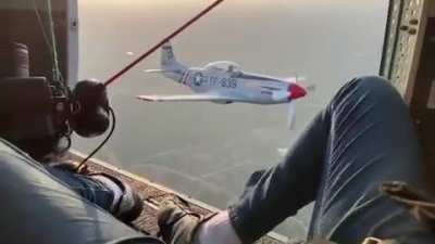 Snapping photos of a Mustang