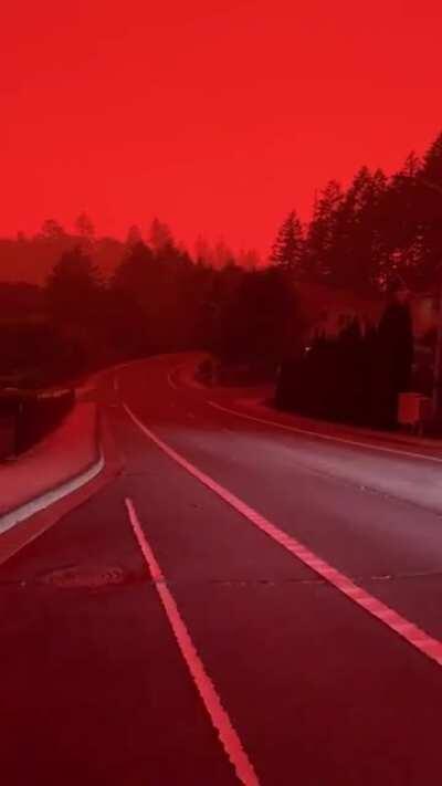 Red skies at night out west