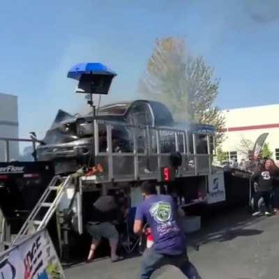 Amazing footage of a top tier SA flaming out in real time