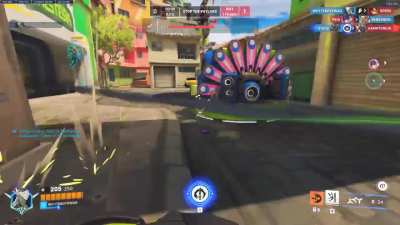 just walk at them and click their heads lol