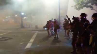Footage from Portland last night looks absolutely insane
