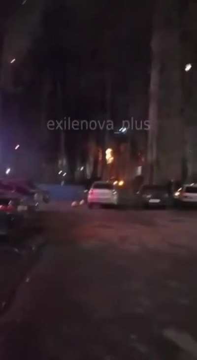 Moment of Ukraine drone strike in Cheboksary, Russia