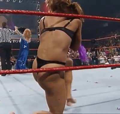 Ivory stripped by old people. (Yes she has a thong.)