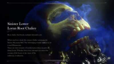 I'm a 3D Artist who sometimes recreates Bloodborne Items in full 3D, Behold! The Loran Chalice!