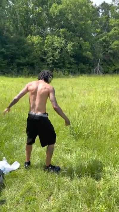 Firing shotgun with only one hand