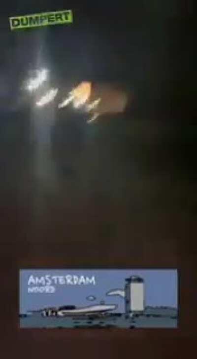 The Netherlands: Anti-COVID Lockdown rioters blows up a bridge in Amsterdam