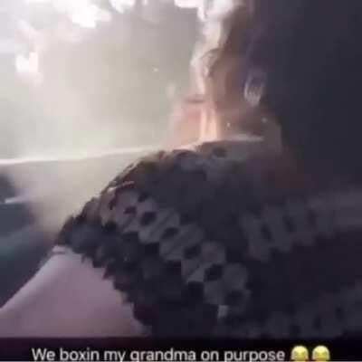 Forcing your grandmother to get high along with you, you can hear her suffering as she violently coughs. What makes people into this, and why isn't this being used as evidence for a trial?