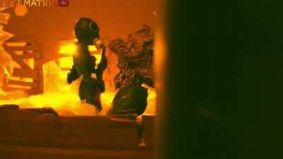 Smoke trailer made out of klay.