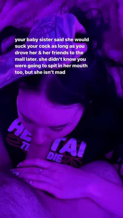 now you offer to take her to the mall every weekend