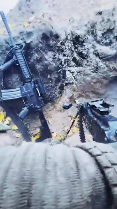 Footage of fighting and evacuation of wounded from Ukrainian POV, date and location are unknown.