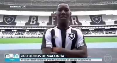 Globo comete gafe e exibe imagens do Botafogo em reportagem sobre apreensão de maconha.