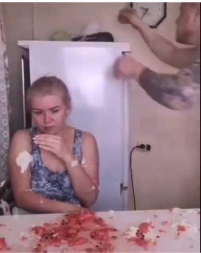 Breaking vegetables and scaring the cat