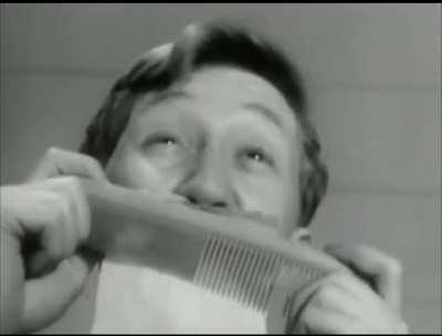 Shower time in military hygiene training video from 1950.