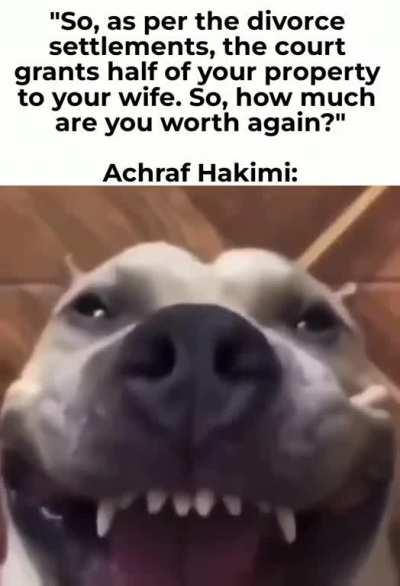 For context: Hakimi is a footballer who plays for PSG alongside Messi, Neymar and Mbappe. His wife recently filed for divorce and demanded half his property but later was informed that Hakimi had none as all his money went straight to his mom's account