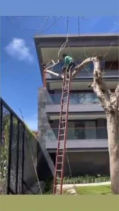 What is this man doing