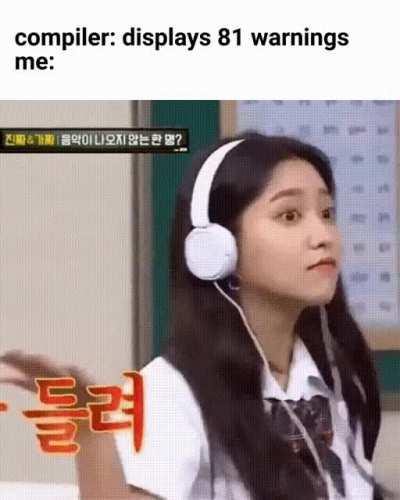 they're just warnings anyway