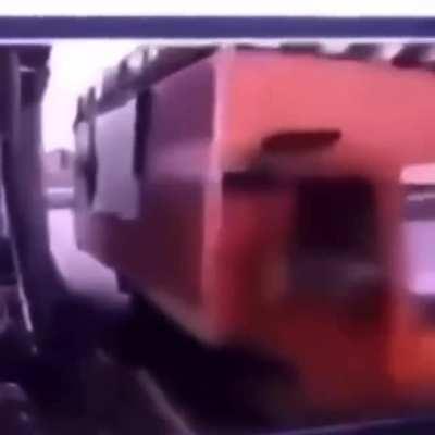 Never seen a machine hit someone in a more aggressive way