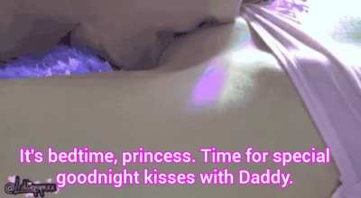 Daddy and princess love bed time 