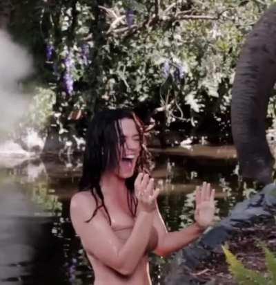 Katy Perry in a wet bra