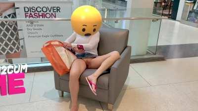 At the mall, shopping for cock! [f] [gif]