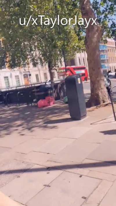 Exposing them walking through London