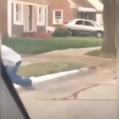 Man Vs. Car Heated Confrontation