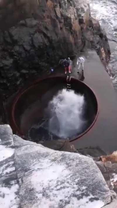 Massive height with a splash to follow!