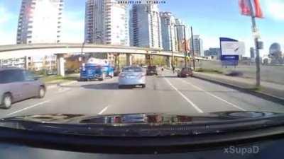 Even after the cop caught him.