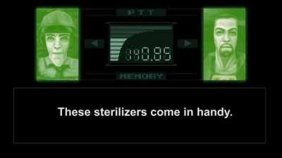 Questionable Ethics unused security guard voice line in a form of a Metal Gear Solid Codec Call.