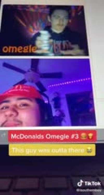 Ended up at McDonald's on omegle during an LSD trip lmao (credits-u/anonymous-420smoker)