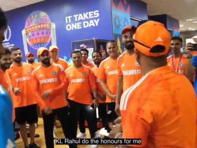 The fielding coach caught everyone by surprise when he displayed the winner on the big screen. 