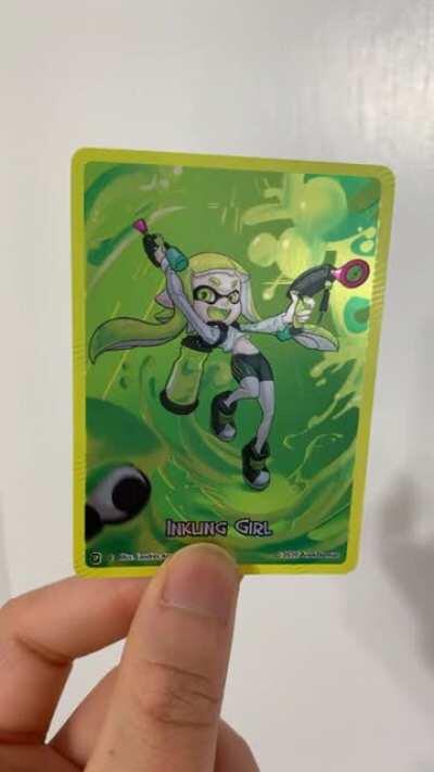 I made an Inkling Girl holographic card. What do you think?