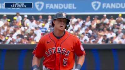 [Highlight] [Highlight] Jake Meyers takes Carlos Rodón deep for a 3 run homer. Astros take the lead