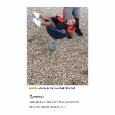 He gets back up every time though, he's a trooper!