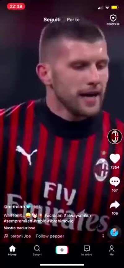 So Official Milan page streamed this...