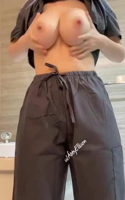 Would you come help me relax after a long shift? :)(OC)