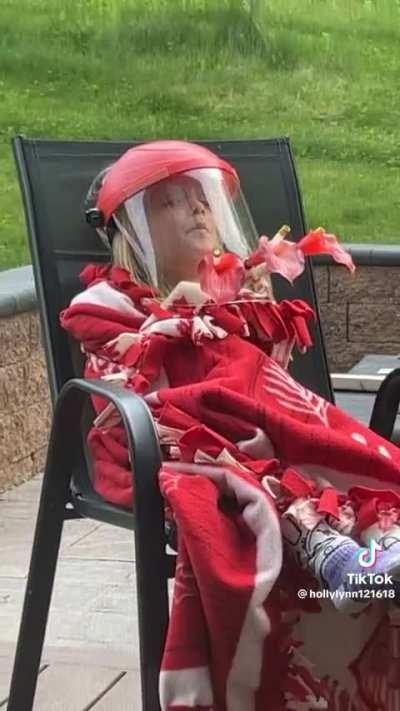 She's in her happy place.